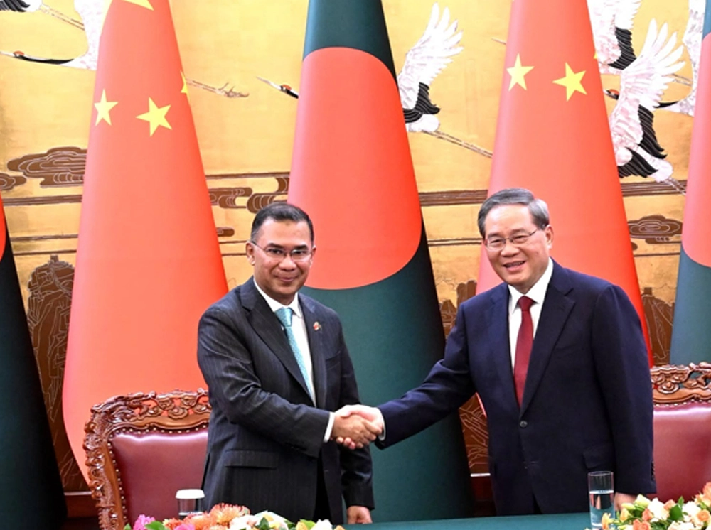 চীনের প্রধানমন্ত্রীর সাথে তারেক রহমানের বৈঠক, ১৩টি সমঝোতা স্মারক