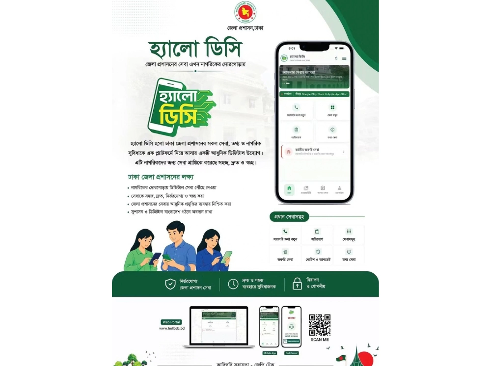 মাদক ও বাল্যবিবাহ নিয়ে 'হ্যালো ডিসি'তে তথ্য দিলেই মিলবে পুরস্কার