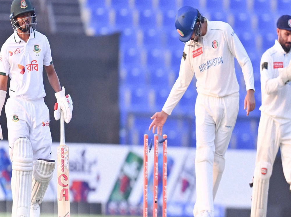 আফগানিস্তানের বিপক্ষে ৩৪৬ রানে থামল বাংলাদেশের প্রথম ইনিংস