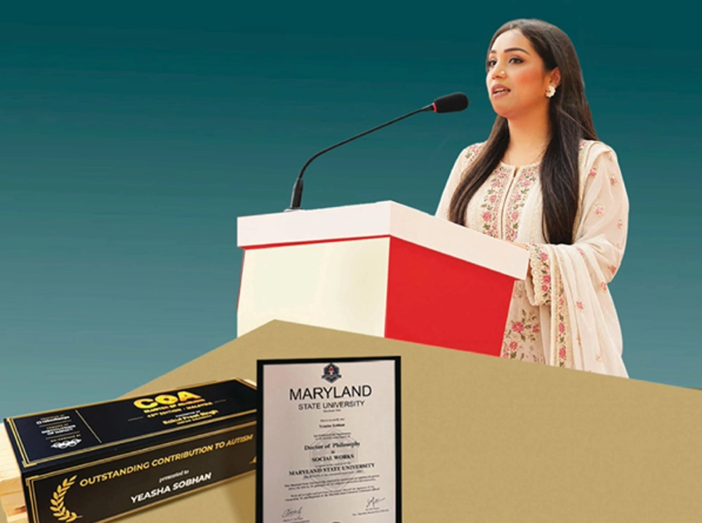 অটিজমে অবদানের স্বীকৃতি, দুই আন্তর্জাতিক সম্মাননা পেলেন ইয়াশা সোবহান